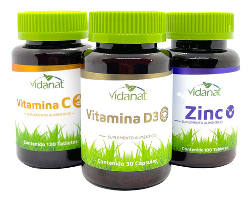 Vitamina C, Vitamina D3 Y Zinc Vidanat