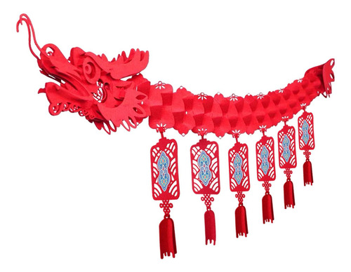 Festival De Primavera Dragón Decoración De Techo 3d Rojo