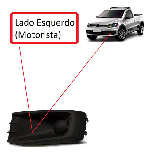 Grade Parachoque Gol Track Saveiro G6 Lado Esquerdo Sem Furo