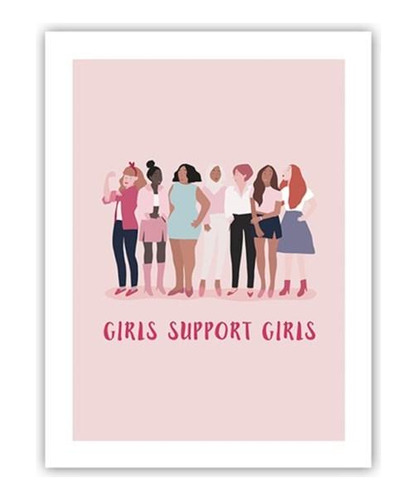 Cuadro Girls Support Girls 30x40cm