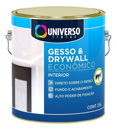 Tinta Gesso E Drywall Fosco Branco Universo 3,6l