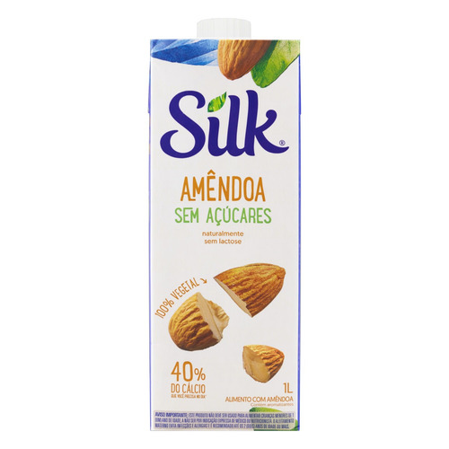 Imagem 1 de 4 de Bebida à Base de Amêndoa Zero Açúcar Silk Caixa 1l