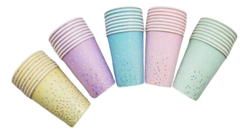 Vaso Polipapel Estampado Granas Para Eventos 240cc Pack X10