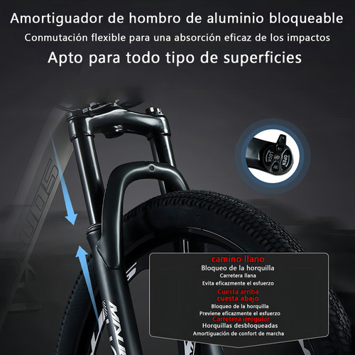 Bicicleta de montaña frenos disco amortiguadores 21 velocidades ajustable r26