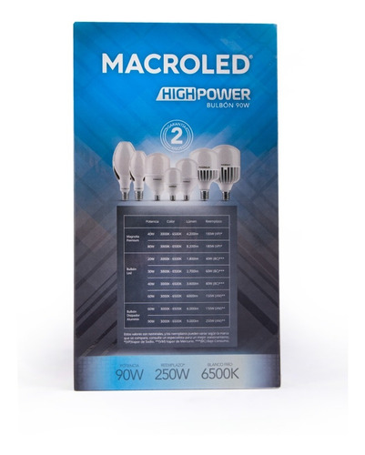 Imagen 3 de 8 de Ampolleta Para Galpon Más Potente! 90w E40 Macroled Bascotel