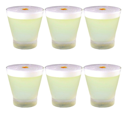 Set De 6 Vasos Pisco Sour Catedral 300cc Pavonado Color PAVONADO NEUTRO