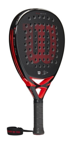 Imagen 2 de 8 de Paleta de pádel Wilson Bela Elite 2020 - 2021 negra y roja