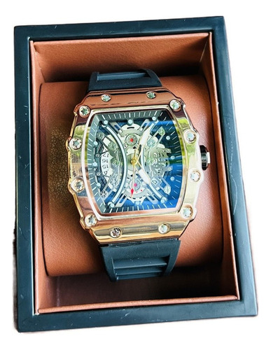 Reloj Richard New Tonneau Para Hombre Totalmente Automático Color Del Fondo Dorado