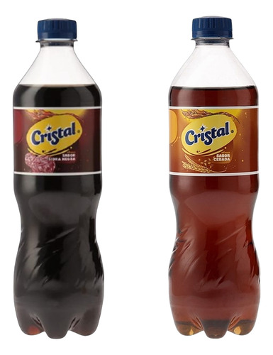 Refresco Cristal Sabor Cebada Y Sidra Negra Total 24 Piezas