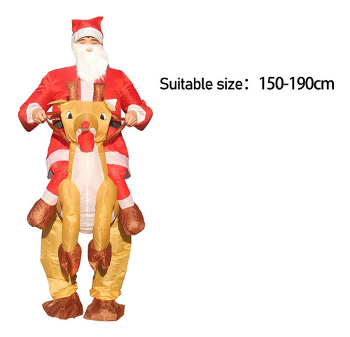 Traje Inflable De Navidad Cosplay Cómodo Traje Papá Noel