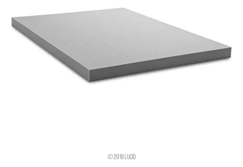 Cubrecolchón Lucid De 4 Pulgadas, Doble Espuma Viscoelástica
