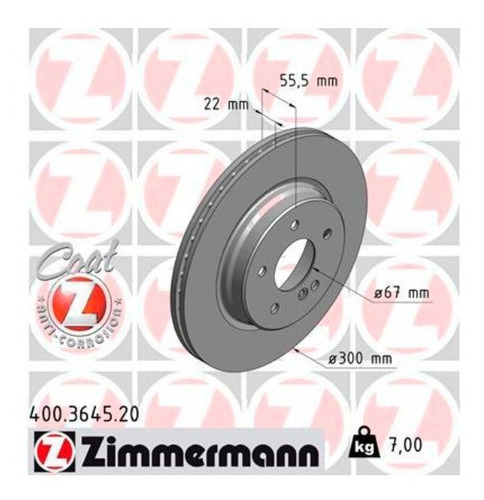 Par Disco De Freio Traseiro Mercedes C43 1997-2001 W202