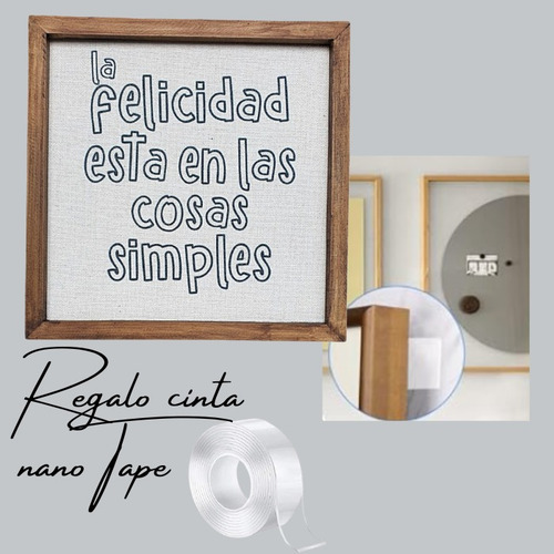 Cuadro Decorativo La Felicidad Esta En Las Cosas Simples