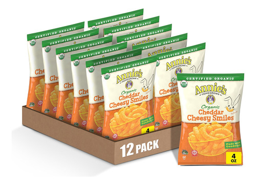 Puffs De Maíz Horneado Con Queso Orgánico 340 Gramos Paquete