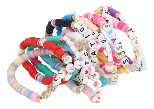 Pulsera Con Cuentas, 14 Unidades, Bohemia, Cómoda, Elástica