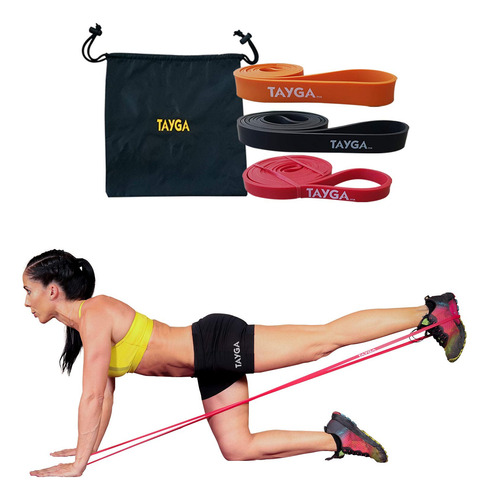 Set De 3 Bandas De Resistencia Largas Para Pull Ups