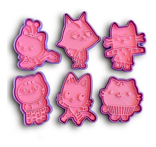 Cortantes Para Galletas  Gatitos Casa Muñecas X Unidad