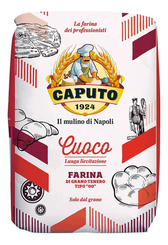 Farinha 00 Italiana Caputo Cuoco 1kg Para Pão Pizza Focaccia