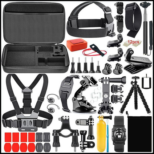 Kit Acessórios Para Gopro Hero 6 7 8 9 10 4k Com 65 Peças