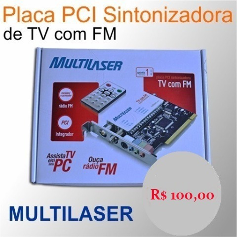 Placa Captura Sintonizadora Com Fm E Tv