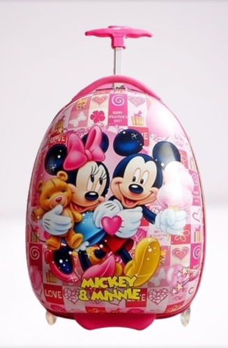 Mala Mochila Rígida Infantil Disney Viagem Minnie & Mickey 