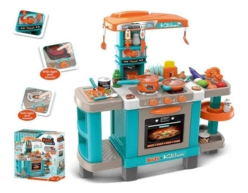 Imagen 1 de 1 de Cocina Didáctico Juguete Luces Sonido Accesorios Grande 55ps