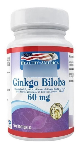 Ginkgo Biloba 60mg 100 Softgels - Unidad a $520