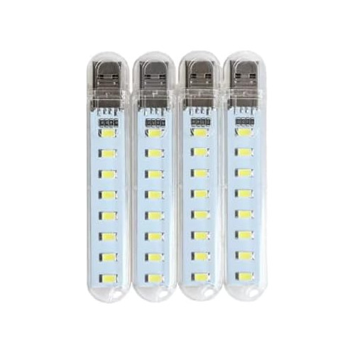 Luz Usb, 4 Piezas De Varilla De Luz Led 8 Perlas De Lá...