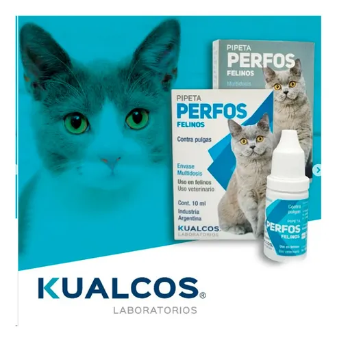 Pipeta Multidosis Perfos Gatos Pulguicida Kualcos