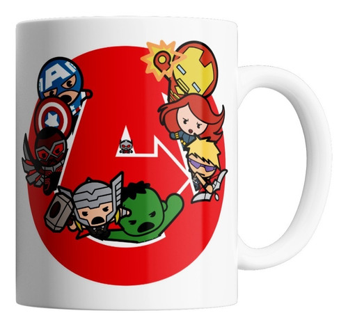 Taza De Cerámica - Avengers (caricaturas)