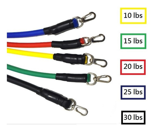 Imagem 2 de 4 de Elásticos P/ Exercícios De Resistência Academia Em Casa Top