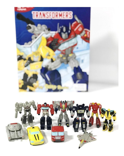 Juguete Libro Niño Transformers 10 Mini  Figuras Ingles 