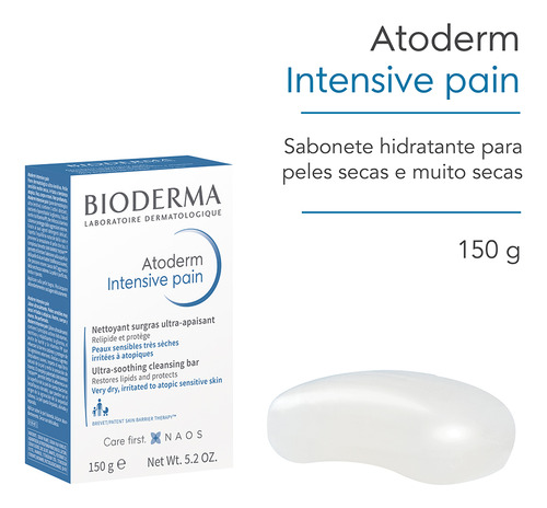 Bioderma Ultra Hidratante Sabonete Barra Sem Perfume Atoderm Caixa 150g