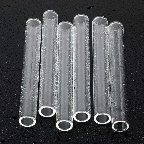 Tubo De Vidrio Borosilicato Transparente De 4 Pulgadas, 6 Un