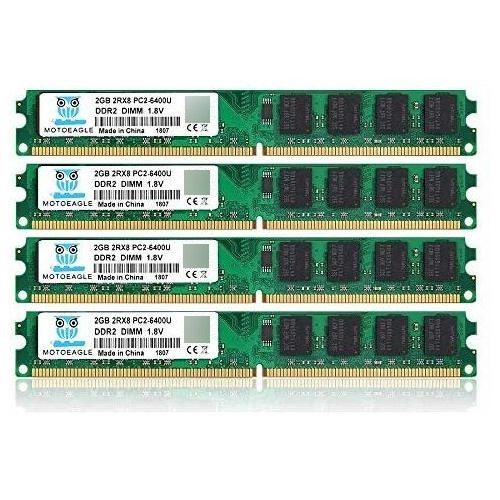 Memoria Motoeagle Pc2-6400 4x2gb Ddr2 800 Udimm Ram -verde