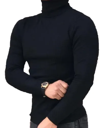 Polera Cuello Alto Hombre Algodon MercadoLibre