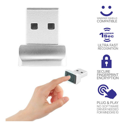 N Leitor De Impressão Digital Usb De Segurança, Login De