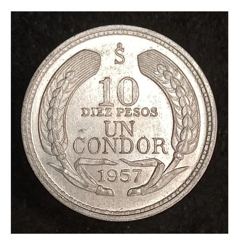 Chile 10 Pesos 1 Cóndor 1957 Excelente Km 181