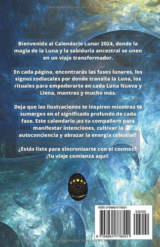Calendario Lunar 2024, De De Espíritu Lunático, Nazaret Aragón., Vol. 1. Editorial Independently Published, Tapa Pasta Blanda, Edición 1 En Español, 2023