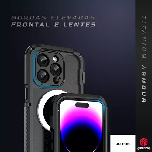 Capa Capinha Antichoque Blindada P/ iPhone 15 Pro 15 Pro Max