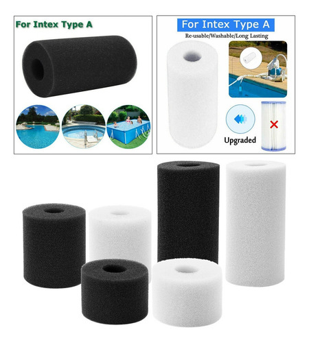 Bomba De Filtros De Piscina Lavable Para Intex Type H Black