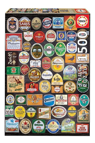 18463 Etiquetas De Cervezas Rompecabezas 1500 Piezas Educa