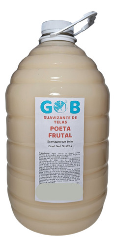 Suavizante De Telas Ropa Poeta Futal - Gob - 5 Litros