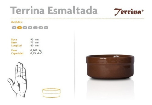 Set X 6 Cazuelas De Barro Esmaltadas De 10 Cm