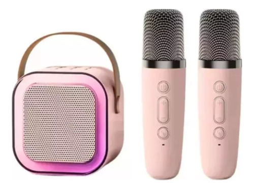 Caixa De Som Led Infantil Com 2 Microfone Sem Fio Bluetooth