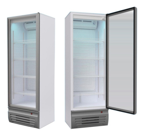 Heladera Exhibidora Vertical Fam 420mt Color Gris