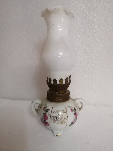 Lámpara Antigua Vintage Porcelana Tulipa Cristal Opalina 