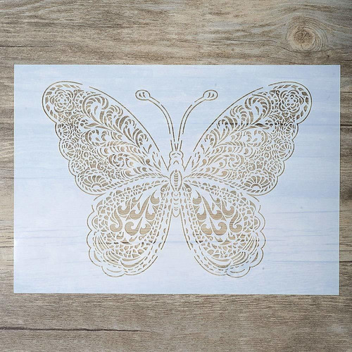 Plantilla Decorativa Mariposa Para Pintar Pared Muebl Tamaño