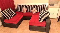 Comprar Sofá Doble Esquinero Reversible (cama) 5 Cuerpos Chenille