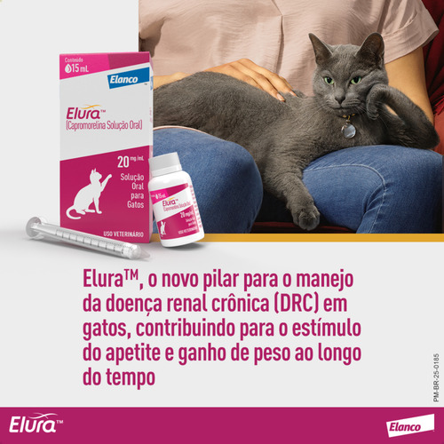 Elura 15ml 20mg/ml Gatos Problemas Renais Crônicos Elanco